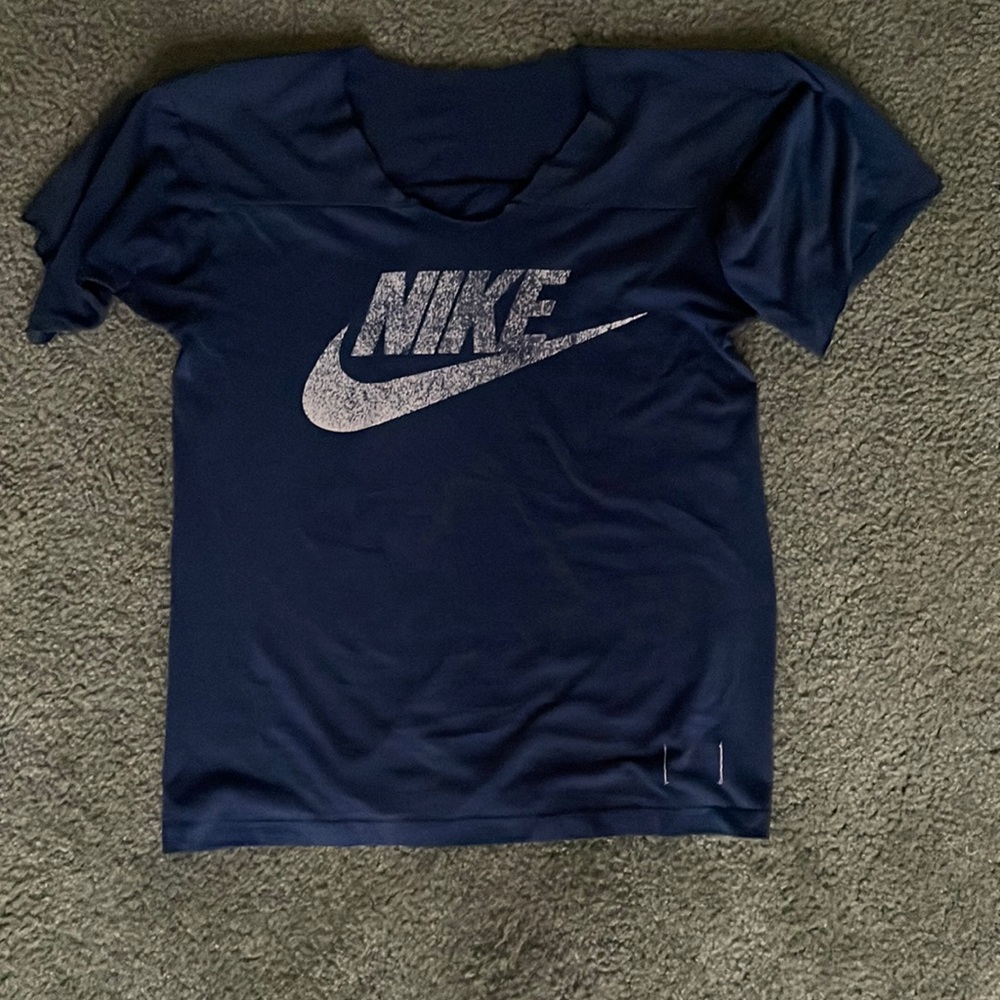 Distressed Navy Blue Nike Tshirt